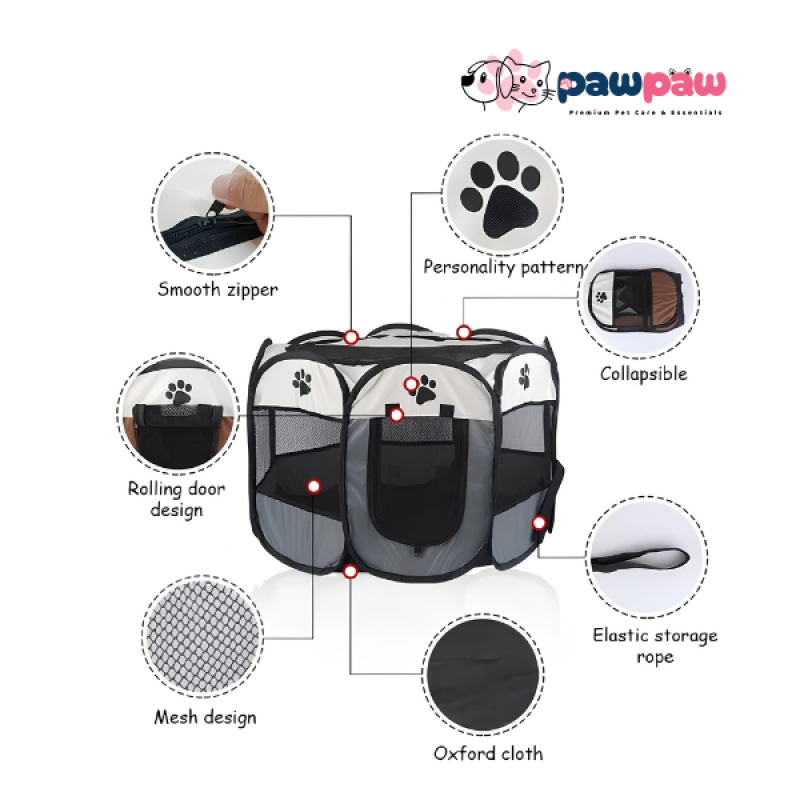 24x7 eMall Portable Pet Playpen Tent Kennel