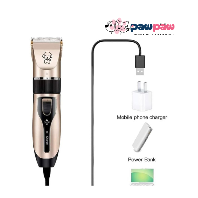 Professional Rechargeable Low-Noise Pet Clipper Kit