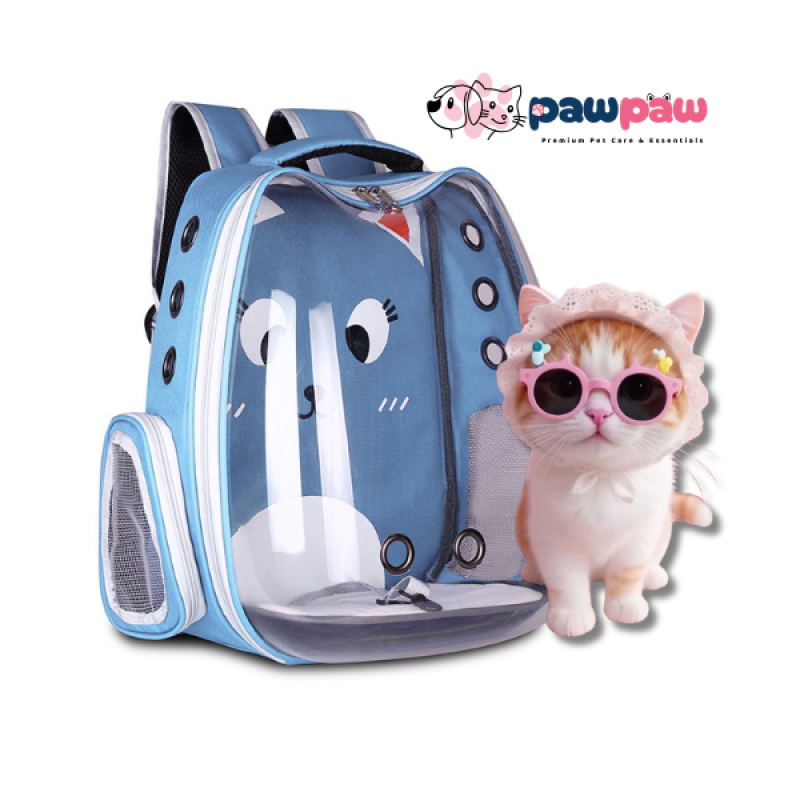 Cute Cat Ear Cartoon Space Capsule Pet Backpack
