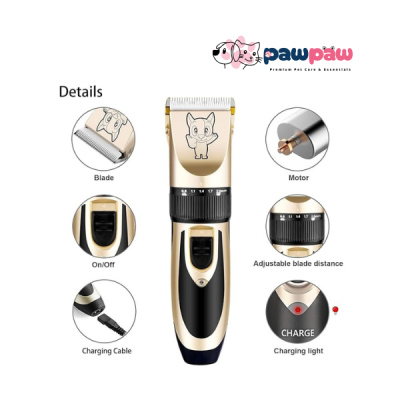 Professional Rechargeable Low-Noise Pet Clipper Kit